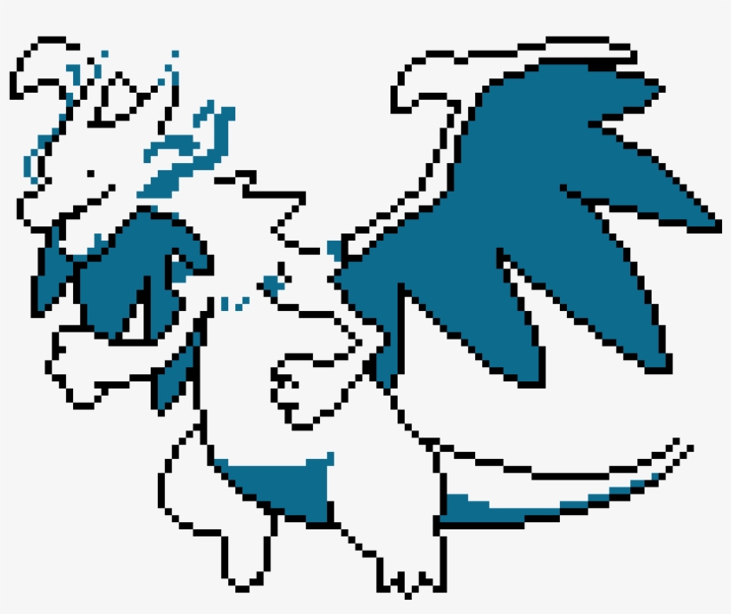 Mega Charizard X Pixel Art - Fairy Tail Happy, transparent png download