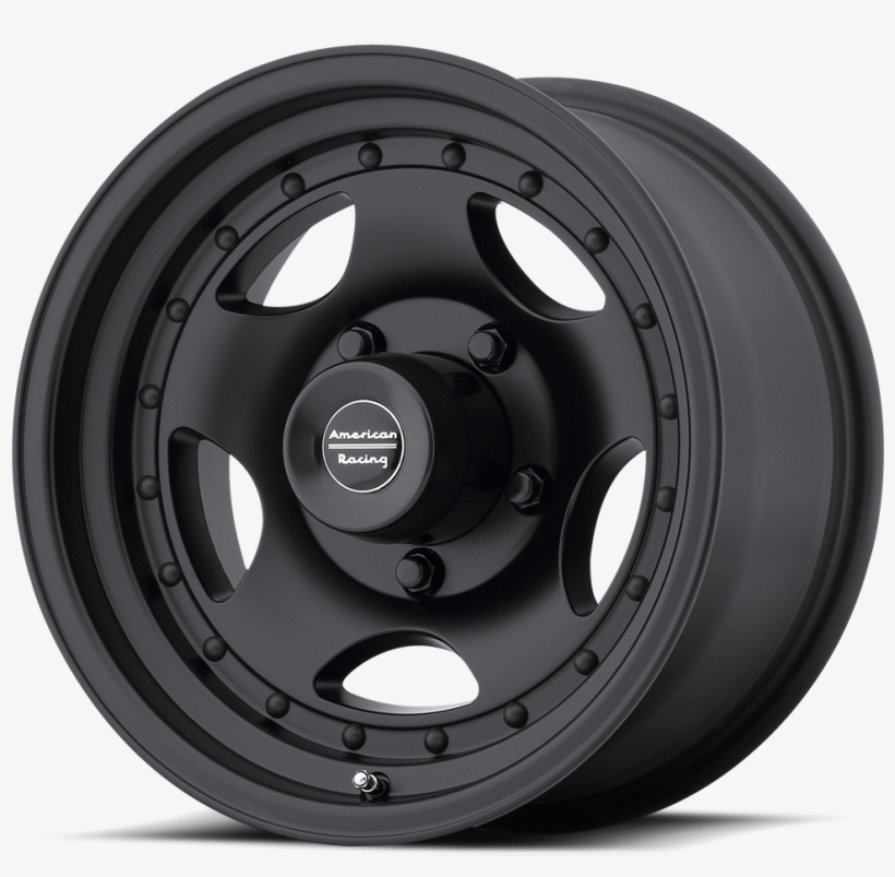 Satin Black W/ Clear Coat - American Racing Ar23 Black Wheels, transparent png download