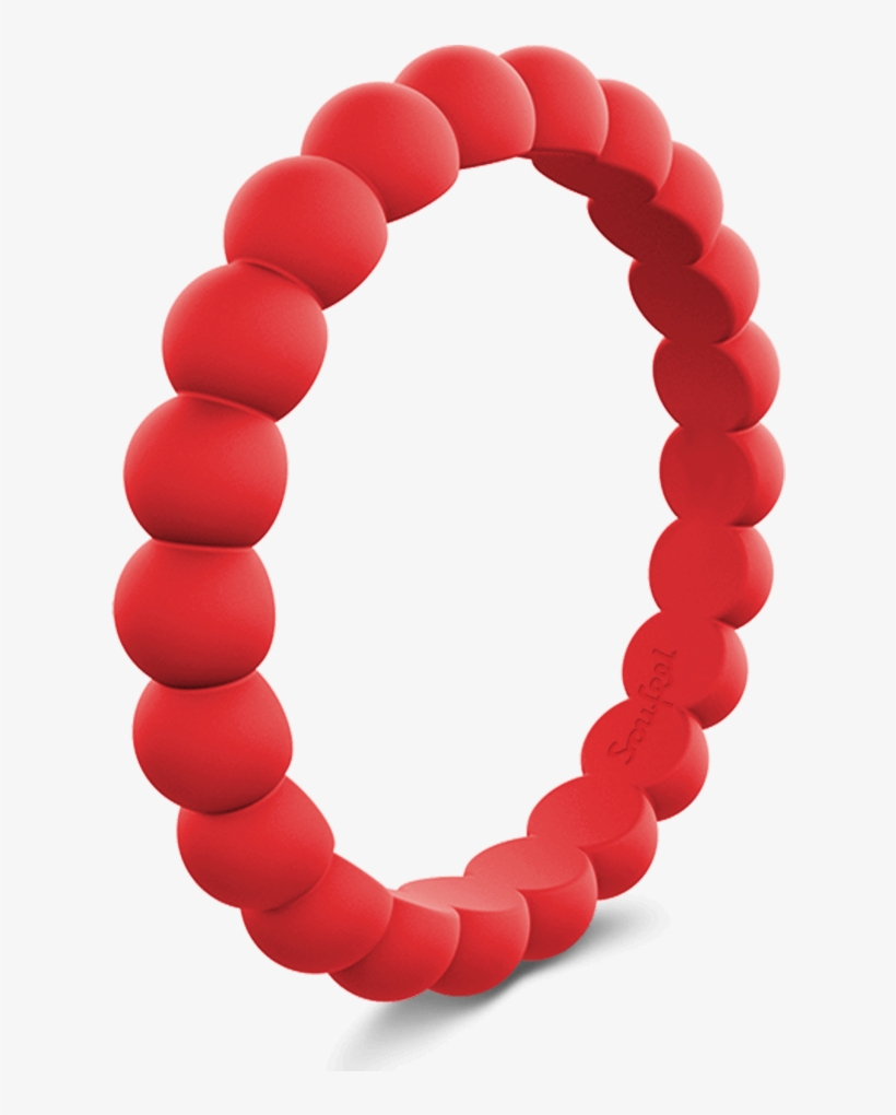 Women's Round Stackable Red Silicone Ring - Sinterlamelle, transparent png download