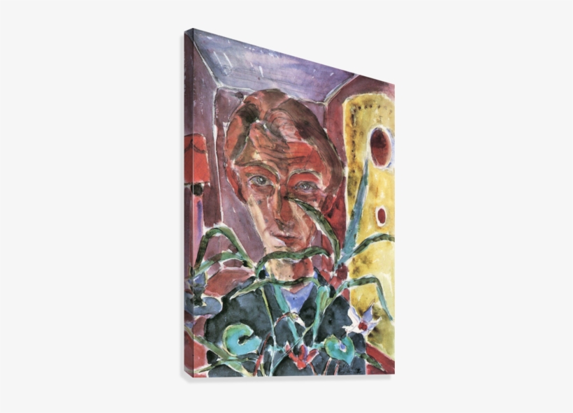 Self Portrait In Paris By Walter Gramatte Canvas Print - Poster: Walter Gramatte Self Portrait In Paris Behind, transparent png download