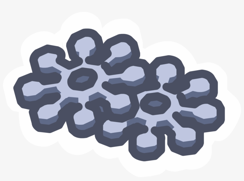 Snow Shuriken Pin Icon - Montaña De Nieve Club Penguin, transparent png download