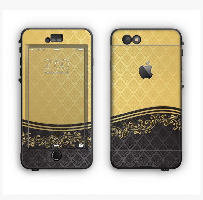 The Gold And Black Luxury Pattern Apple Iphone 6 Lifeproof - Iphone, transparent png download