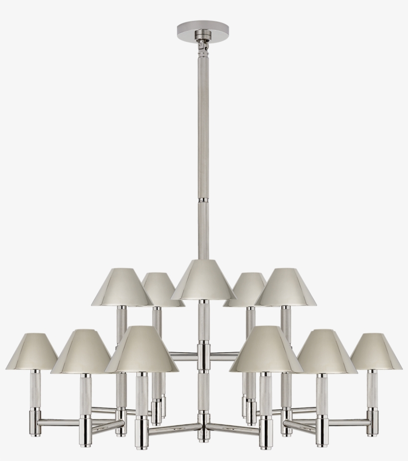 Barrett Large Knurled Chandelier In Natural Brass With - Barrett Chandelier Ralph Lauren Home, transparent png download