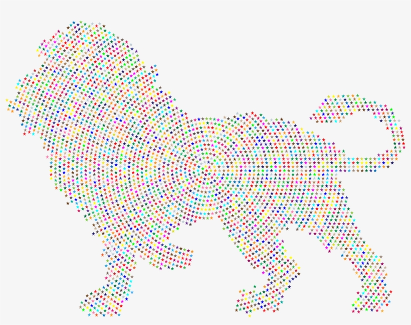 This Free Icons Png Design Of Colorful Lion Stars, transparent png download