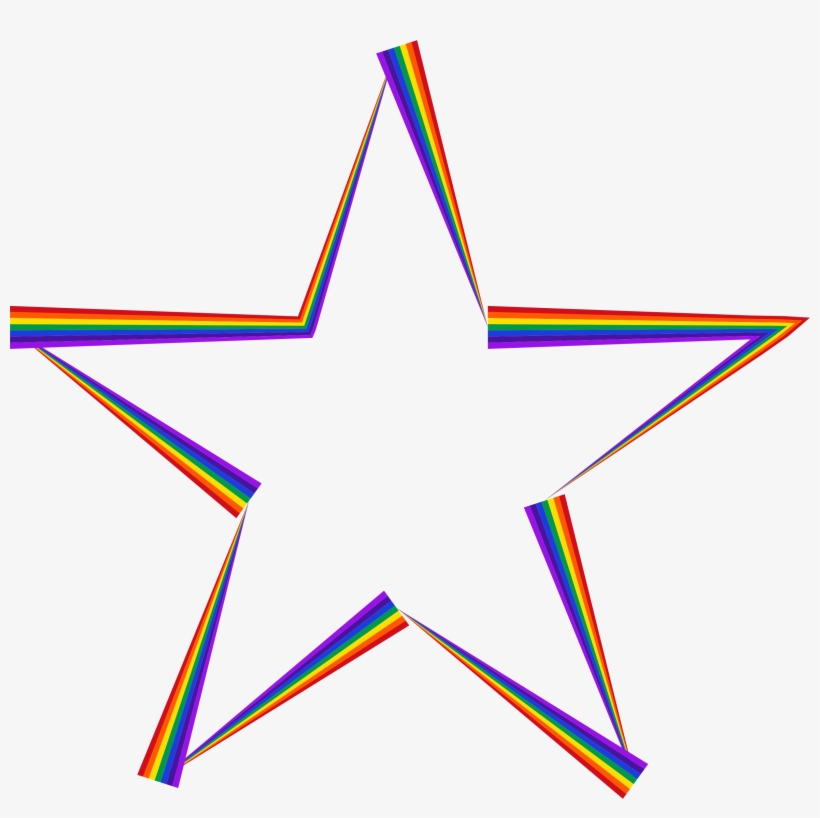 Big Image - Rainbow Star Png, transparent png download
