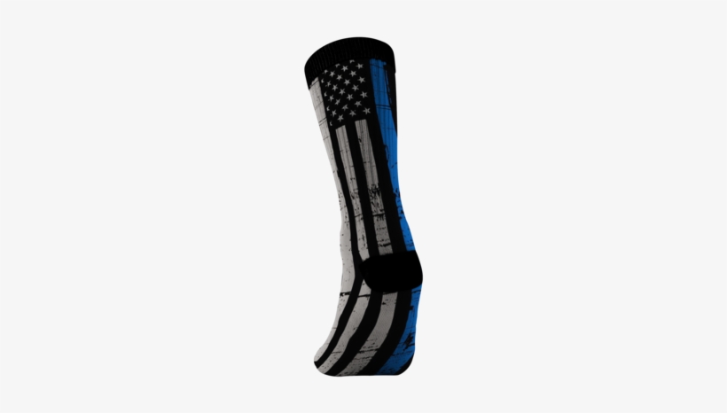 Thin Blue Line Stars & Stripes Socks - Sock, transparent png download