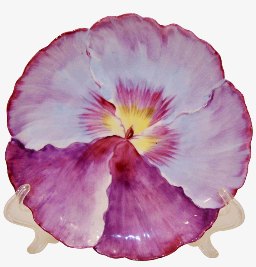 Outstanding Antique Bavarian Hand Painted Porcelain - Geranium, transparent png download