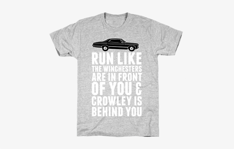 Run Like The Winchesters Mens T-shirt - Hello Darkness My Old Friend Shirt, transparent png download