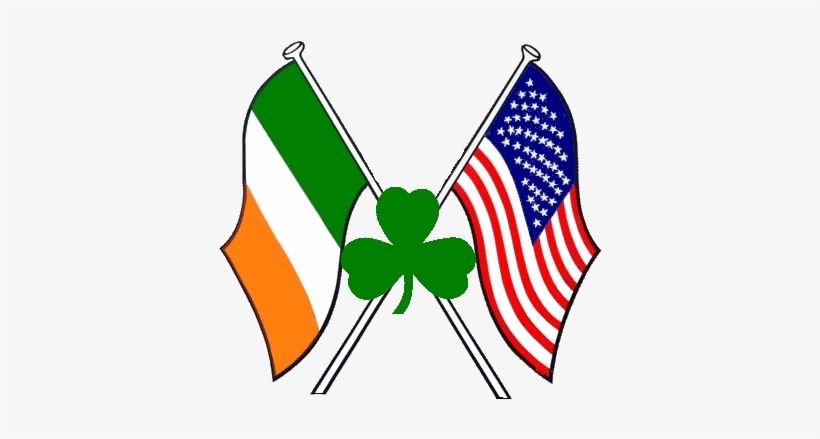 American Flag And Irish Shamrock Image - Irish American, transparent png download