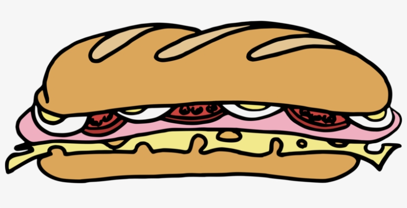 Submarine Sandwich Meatball Sandwich Italian Sandwich - Sub Sandwich Clip Art, transparent png download