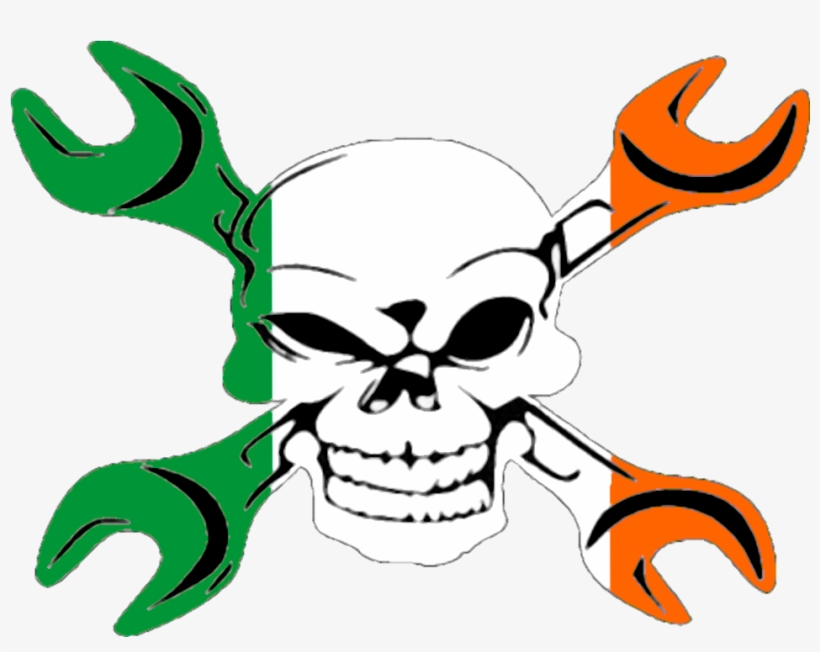 Ireland Clipart American - Irish Gear Skull Twin Duvet, transparent png download