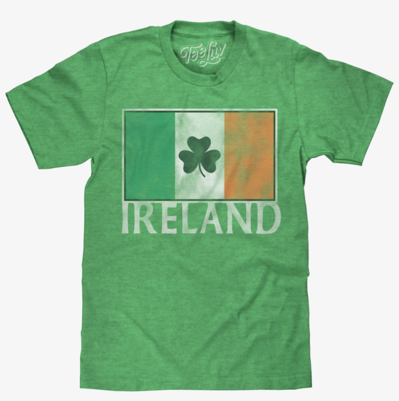 Ireland Flag With Shamrock - Orange Crush | Soft Touch Tee, transparent png download