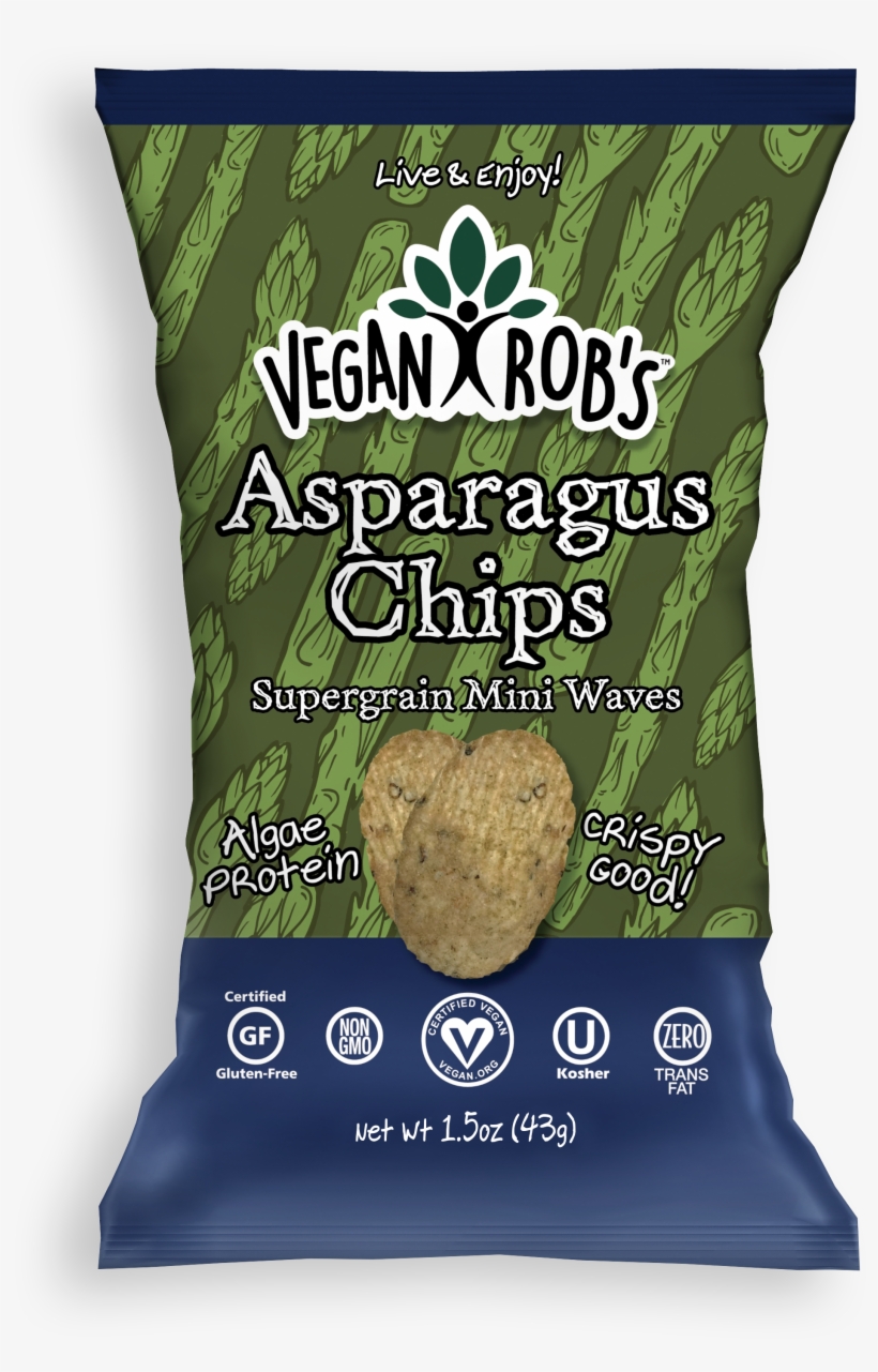 Vegan Asparagus Chips Small - Vegan Rob's Brussel Sprout Puffs, transparent png download