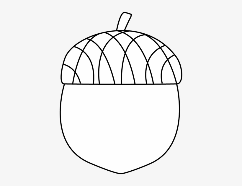 Clip Art Acorn - Black And White Png Acorn Clip Art, transparent png download
