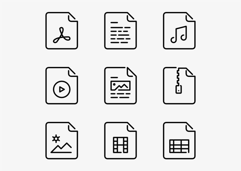 File Formats 20 Icons - Free Vector Cyber Icons, transparent png download