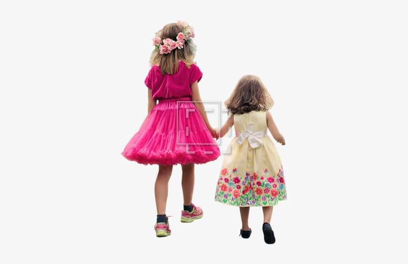 Cutout People - Girl Kid Walking Png, transparent png download