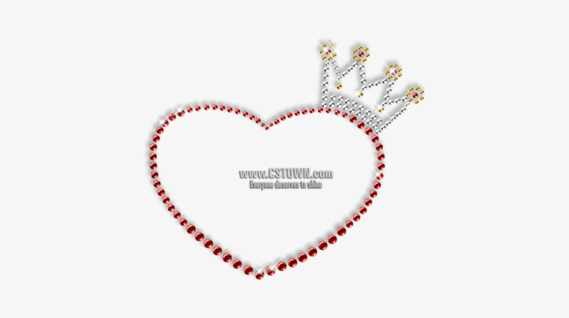 Simple Crown And Heart Rhinestone Iron On Transfer - Circle With Dots Png, transparent png download