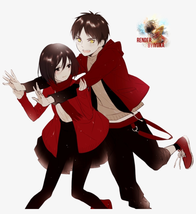 65 Images About Aot On We Heart It - Mikasa Y Eren, transparent png download
