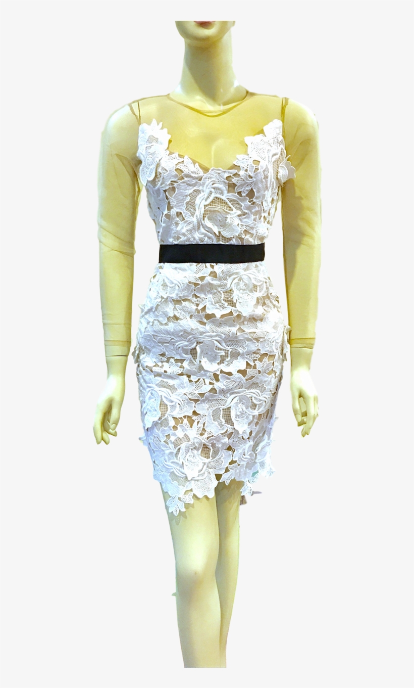 Flower Appliqué Dress, transparent png download