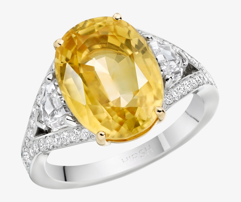 Yellow Sapphire Ring - Sapphire, transparent png download