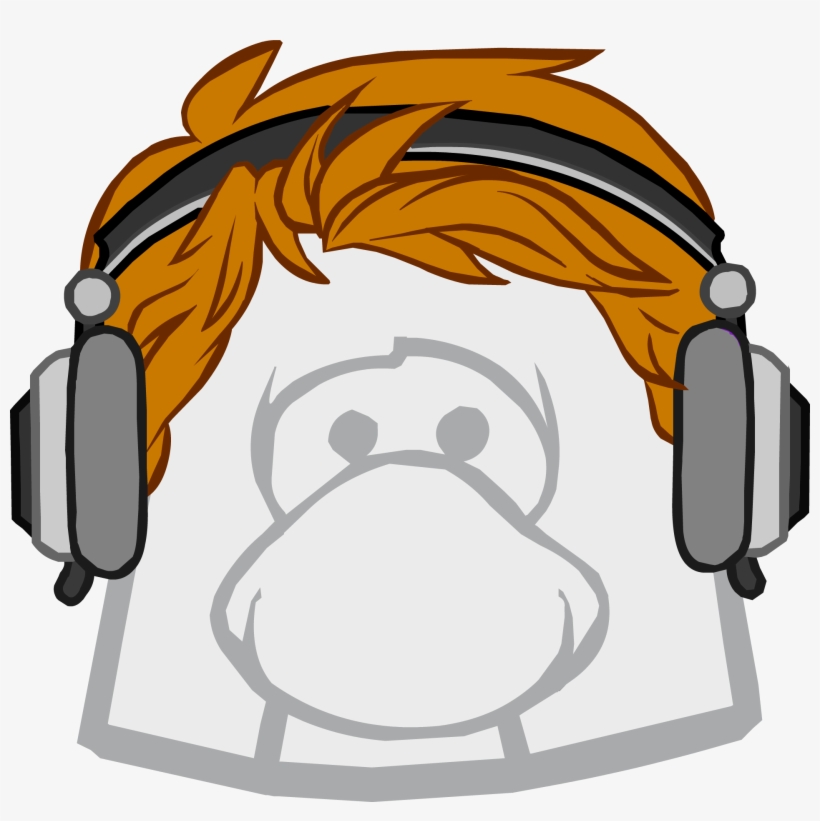 Redhead Headphones Clothing Icon Id - Club Penguin The Right, transparent png download