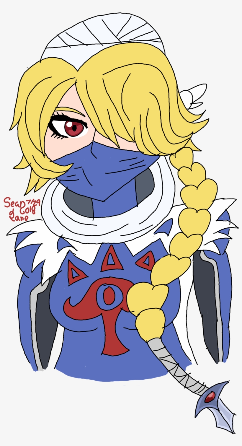 Digitally Made The Sheik Headshot From My Sketch Book - Cartoon, transparent png download
