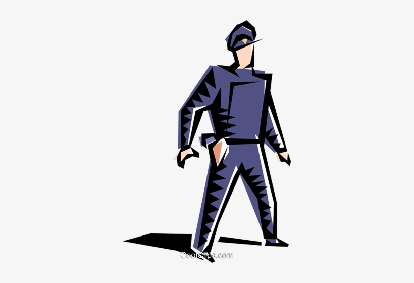 Cool Policeman Royalty Free Vector Clip Art Illustration - Ilustração De Policial Png, transparent png download