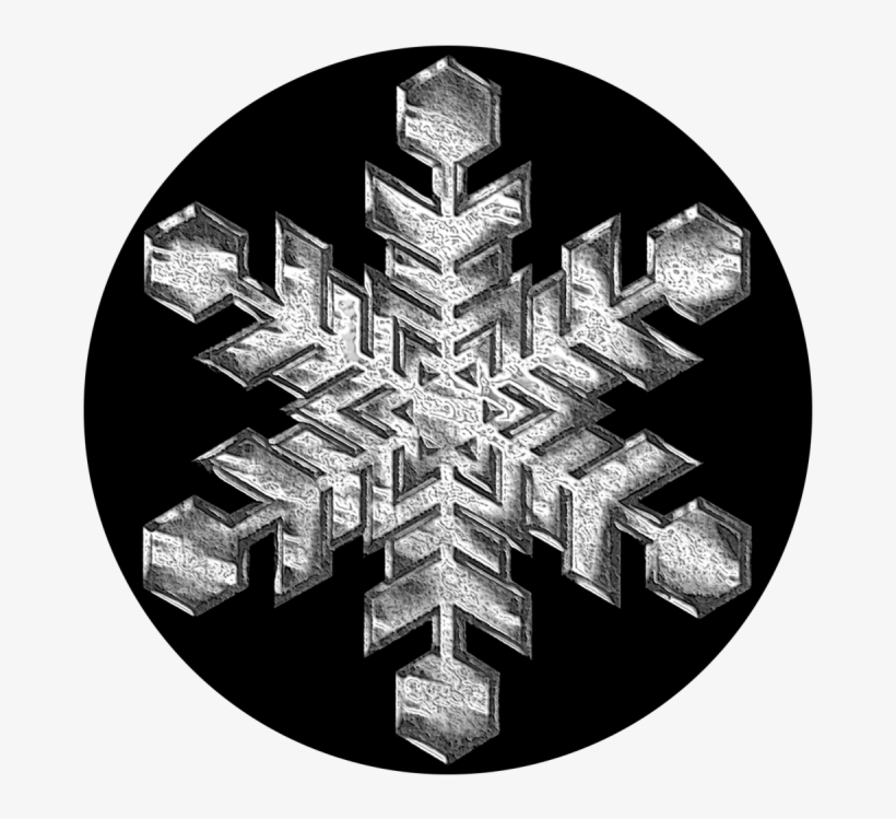 Snowflake - Apollo Design 1067 Snowflake B&w Superresolution, transparent png download