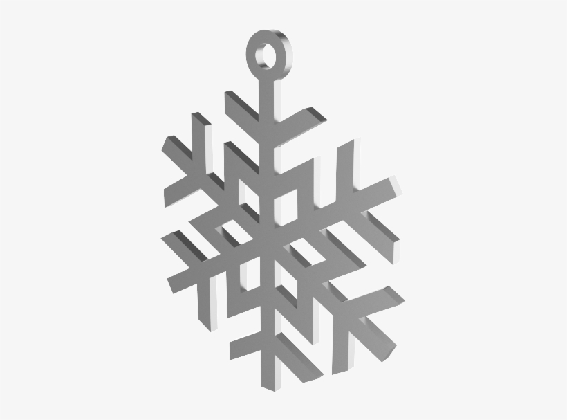 Xmas Snow Flake Silver Decoration, transparent png download