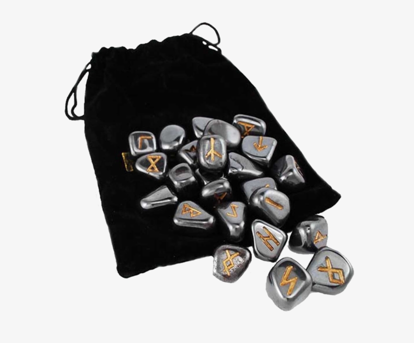 Stunning Hand Carved Hematite Rune Set, Elder Futhark, - Hematite Runes Scarabeo, transparent png download