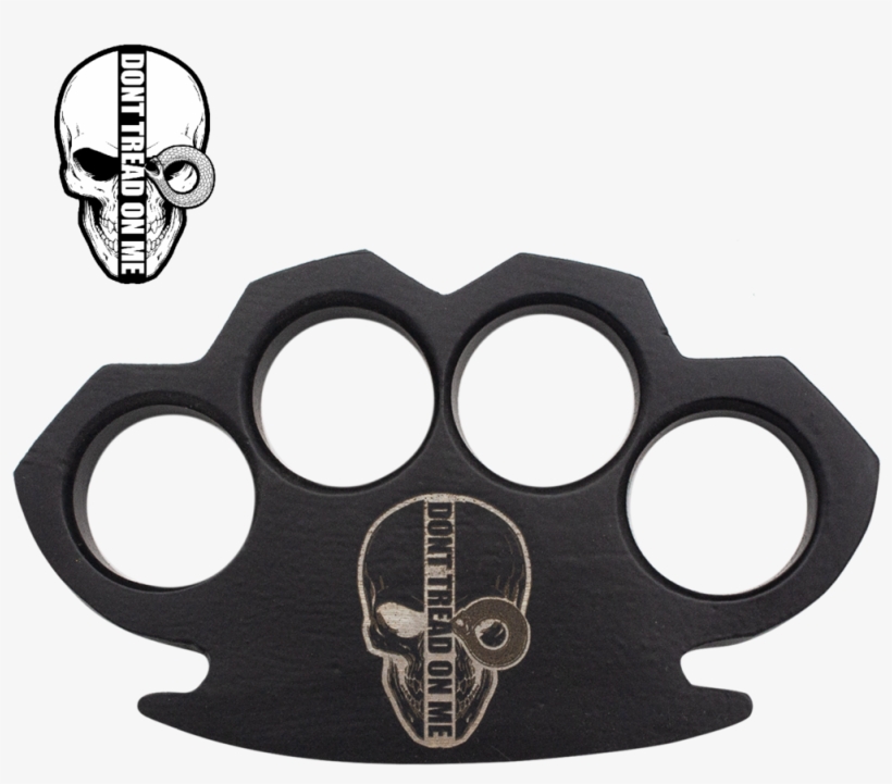 Don't Tread On Me Steam Punk Black Solid Steel Knuckles - Brass Knuckles, transparent png download