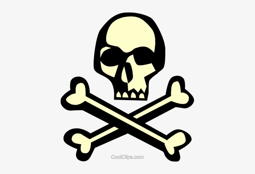 Skull & Crossbones Royalty Free Vector Clip Art Illustration - Skull And Crossbones, transparent png download
