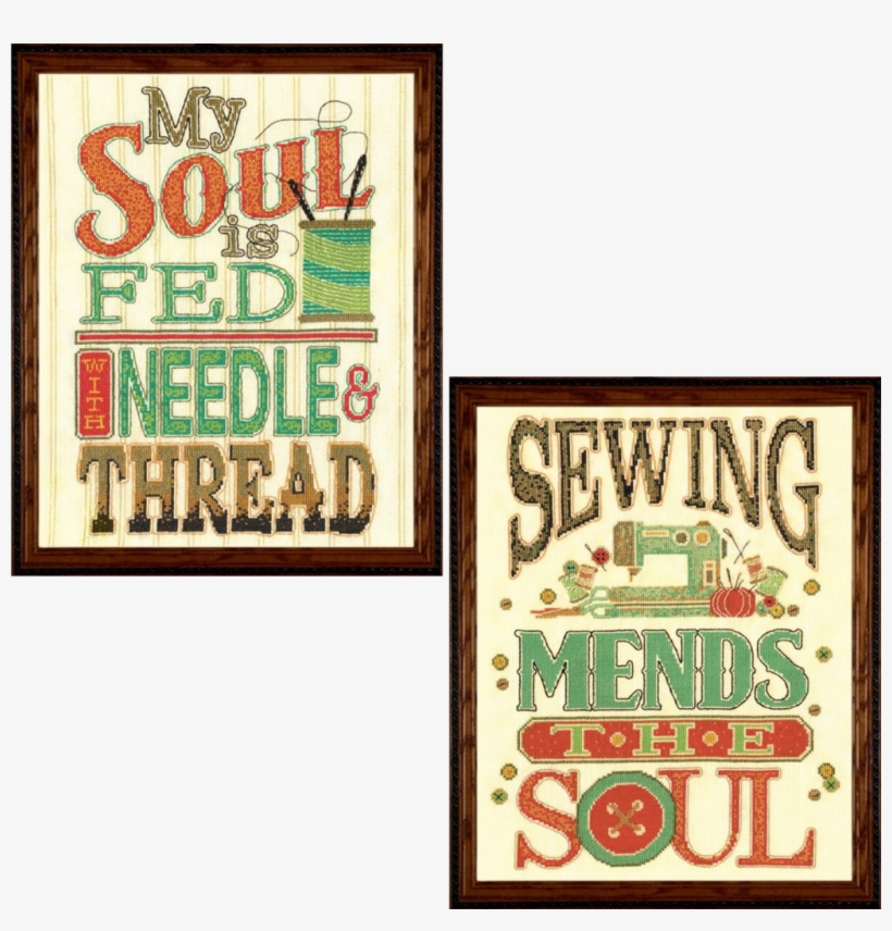 Sewing Quotes Counted Cross Stitch Kits - Design Works Crafts Needle And Thread Counted Cross, transparent png download