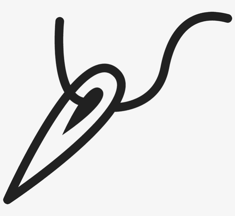 Needle & Thread Rubber Stamp, transparent png download