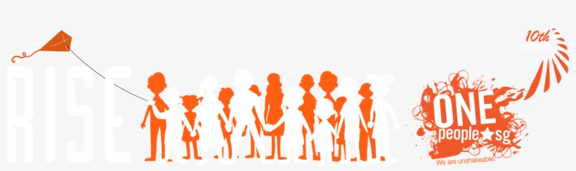 Sg Orange Ribbon Walk 2017 Rise Against Racism - Racial Harmony In Singapore, transparent png download