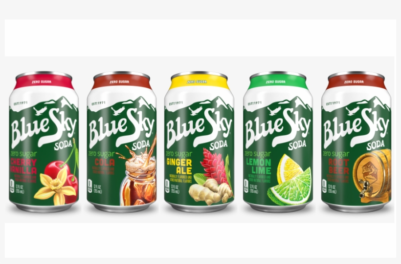Blue Sky Zero Sugar - Blue Sky Ginger Ale, 12 Fl Oz (case Of 24), transparent png download