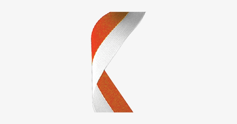 Orange/white Woven Ribbon - Black And White Ribbon, transparent png download