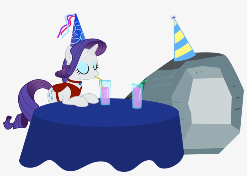 Fuzzywuff, Drink, Hat, Party, Party Hat, Rarity, Safe, - Cartoon, transparent png download