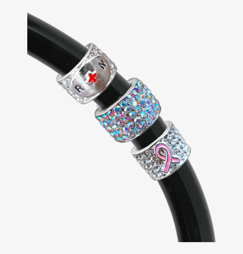 Orange Ribbon Stethoscope Charm - Crystal Stethoscope Charms | Iridescent | Hopkins Medical, transparent png download