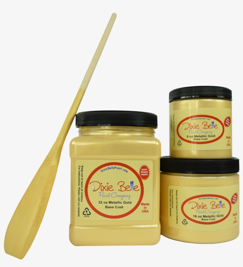 Gold Metallic Paint Basecoat - Dixie Belle Paint Company Chalk Finish Furniture Putty, transparent png download