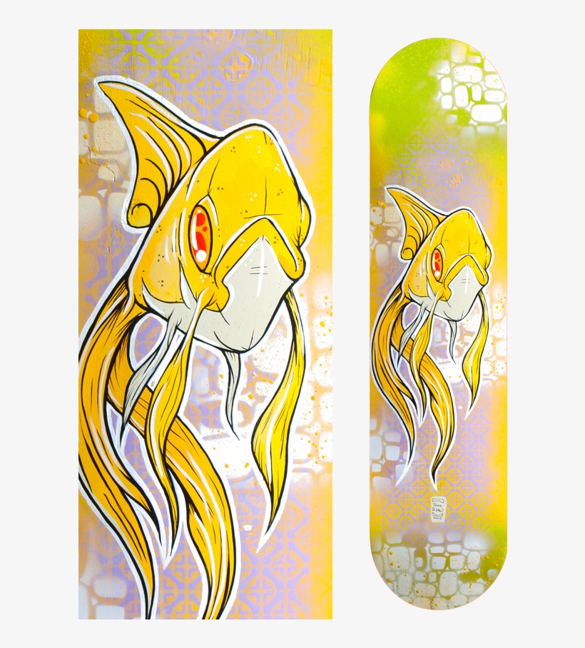 Gold Fish Board - Art, transparent png download