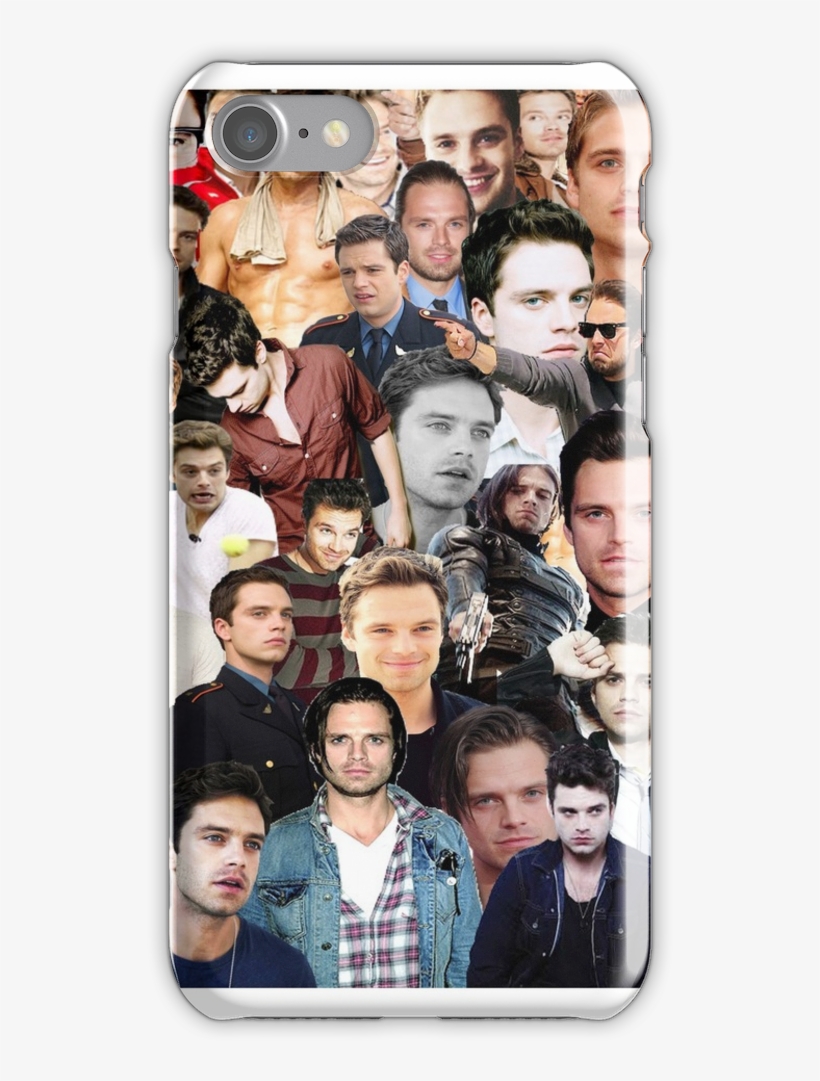 Sebastian Stan Collage Iphone 7 Snap Case - T-shirt, transparent png download