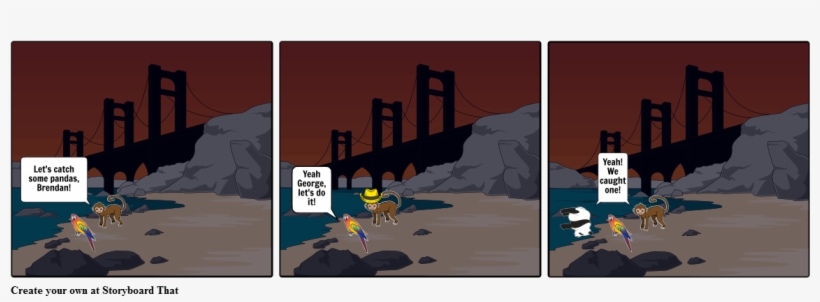 Curious George And Brendon - Cartoon, transparent png download