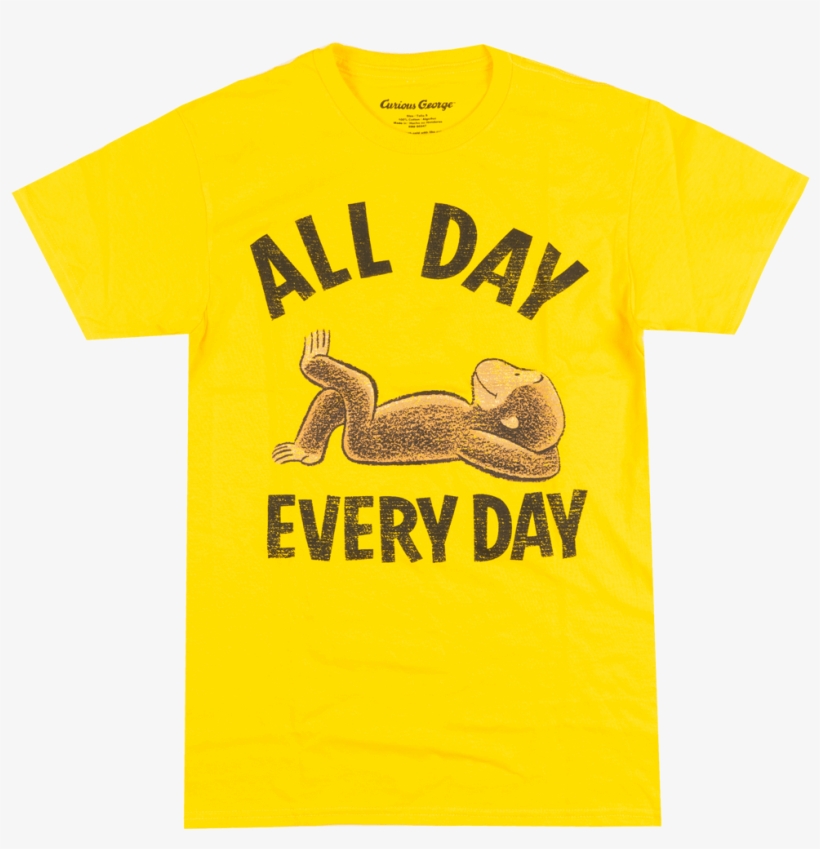 Curious George Tees Assorted - Curious George All Day Everyday, transparent png download