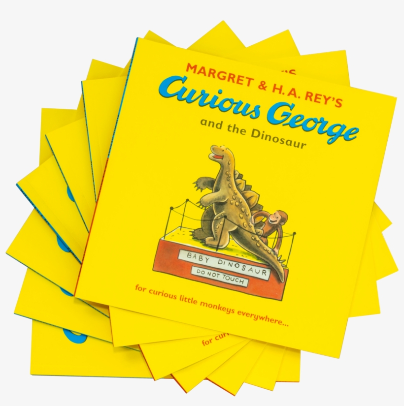 Curious George 7 Books Bundle - Curious George And The Dinosaur, transparent png download