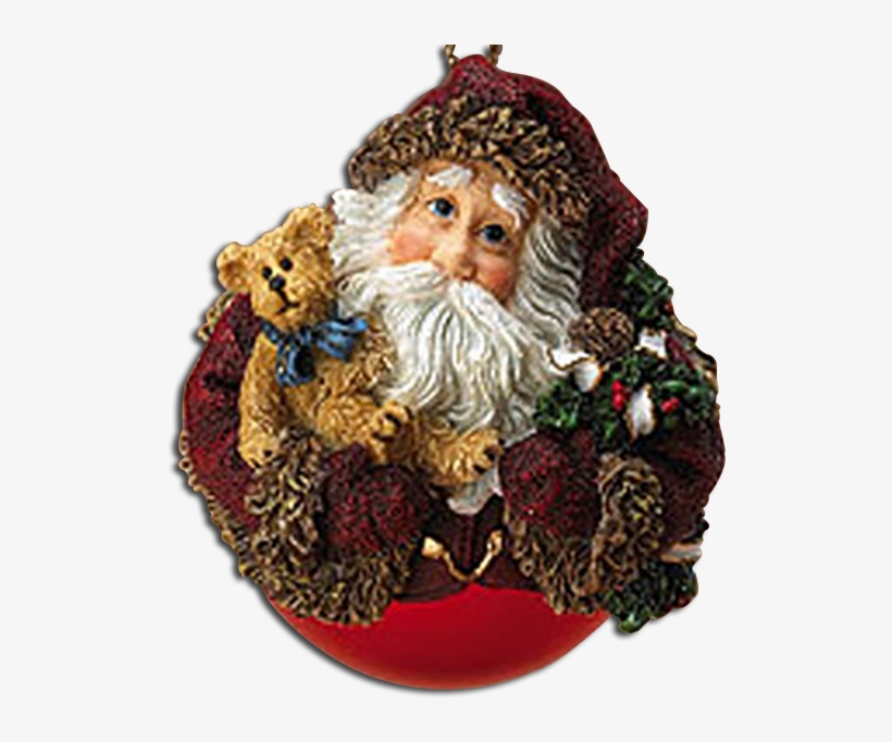 Boyds Woodland Santa Shimmering Red Glass Ball Ornament - Boyds Bears, transparent png download