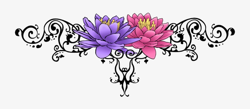 Flower Tattoo Free Png Image - Lotus Flower Tattoo Png, transparent png download