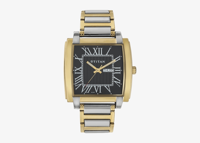 Titan Regalia Men Date Stainless Steel Gold Watch Nf1586bm02 - Titan Multi Colored Dial Analog Men's Watch - 1586bm02, transparent png download