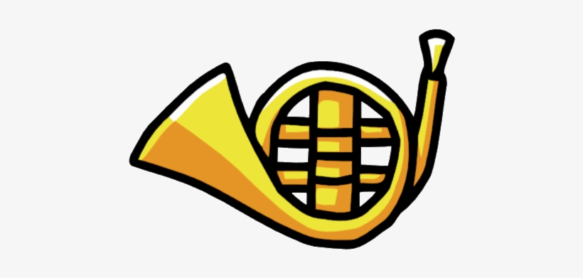 French Horn - Instruments Scribblenauts, transparent png download