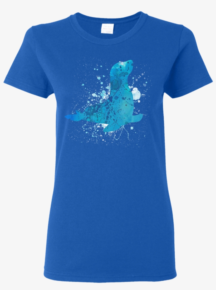 Sea Lion Watercolor T Shirt Hoodie Sweater - Ladies T Shirt London, transparent png download